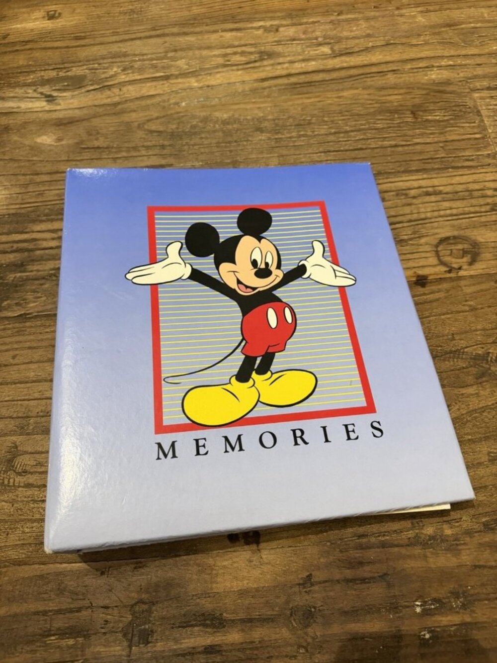 Vintage Disney Mickey Mouse Memories Photo Album Ring Binder Blue